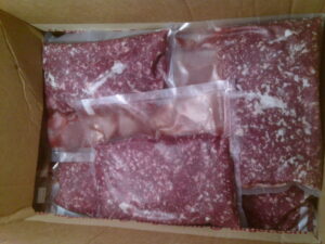 Neat two-pound packages of ground lamb