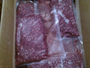 Neat two pound packages of lamb meat